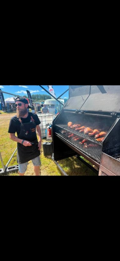 Smoking Turkey legs for Volksfest festival in Bristol